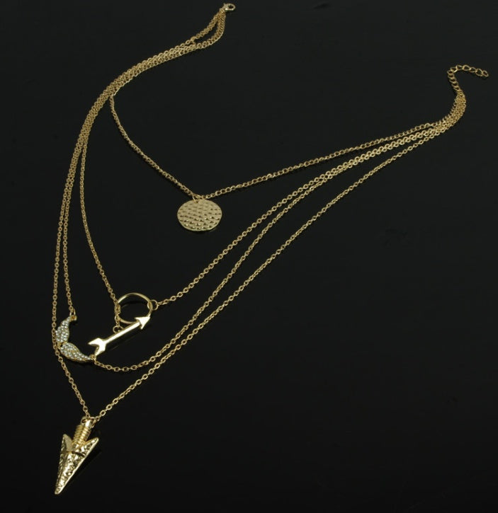 Necklace Women Arrow Gold Color