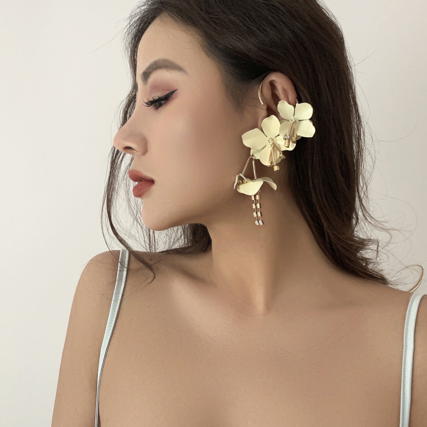 Versatile Colorful Tassel Flower Minimalist Earrings