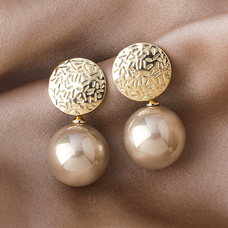 Korean Version Of Imitation Pearl Personality Wild Geometric Type Women's Earrings